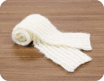 イギリスゴム編みのマフラー