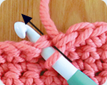 小さめの針先なので、編み目に入れやすい！