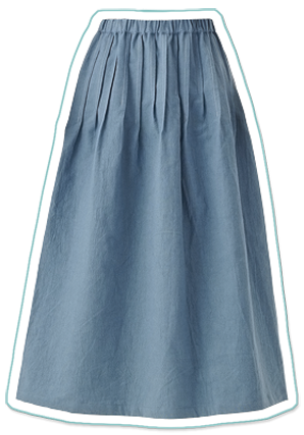 ピンタックスカート