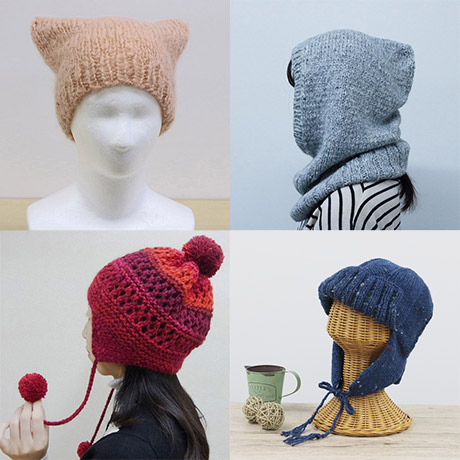 初心者でも簡単！手編みで作ろう～ねこ耳ニット帽からフライトキャップまで～