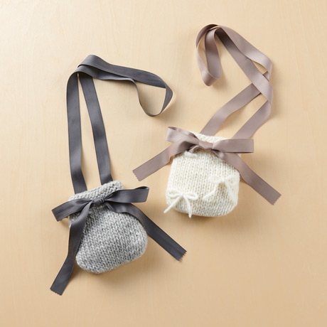 はじめてのニット＜棒針編み＞　「匠」ミニ棒針で編む　リボンポシェット