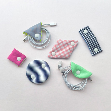 手縫いで作る コードホルダー(まる・さんかく・しかく)